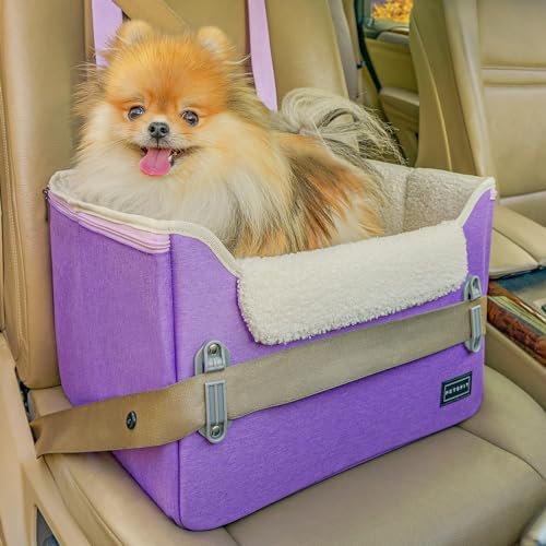 PETSFIT Small Dog Car Seat – Patented Safety Buckles – Safety Tether – Foldable by Petsfit