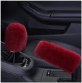 Ziciner 2PCS Plush Car Gear Shift Knob Cover & Handbrake Cover, Comfortable by Ziciner