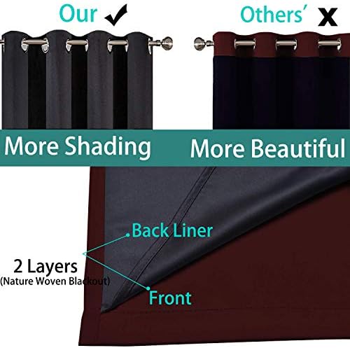 Yakamok Burgundy Red Blackout Curtains 84 Inches Long - Image 5