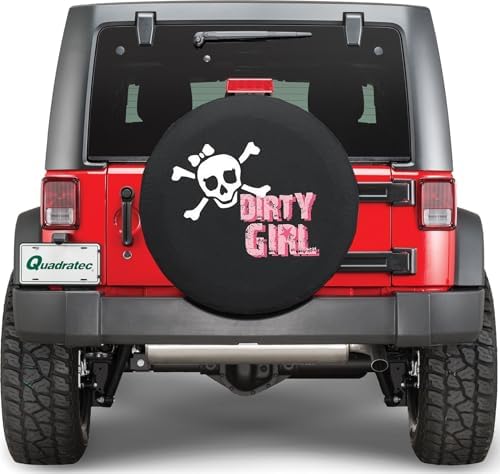 Quadratec Spare Tire Cover, Dirty Girl Skull Graphic Outdoor by Quadratec