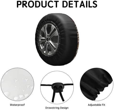 Black Bear Deer Spare Tire Cover 15 Inch Cabin Forest Waterproof Sun Protection - Image 4