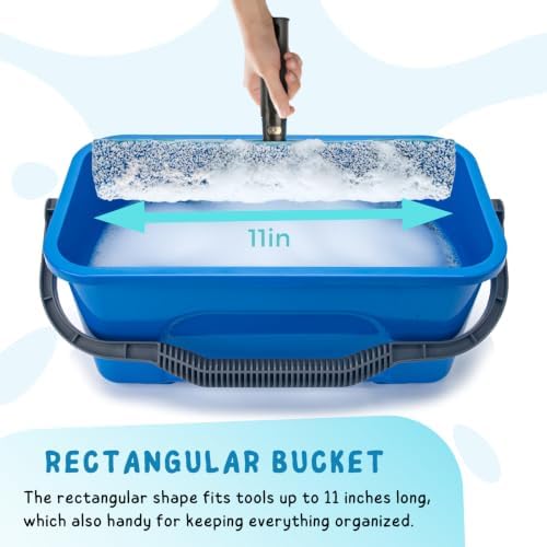 Bucket for Household Cleaning, 3 Gallon Plastic Rectangle Water Bucket - Image 4