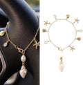 Seashell Tassel Car Charm, Rear View Mirror Pendant by CRASHOT