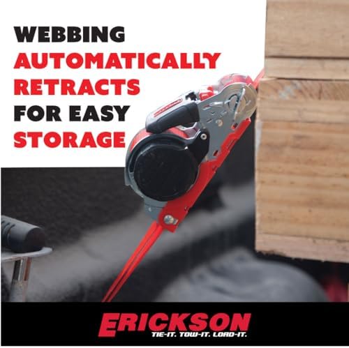 Erickson Retractable Ratchet Tie-Down Strap - Image 3