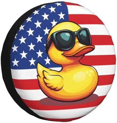 Funny Duck Spare Tire Cover Weatherproof Universal Wheel Protectors Cute Duck by Unknown