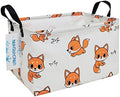 Rectangular Collapsible Storage Basket Nursery Organizer Fox by LANGYASHAN