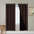 Yakamok Chocolate Brown Blackout Curtains 72 Inches Long 52" Wide, 2 Panels by Yakamok