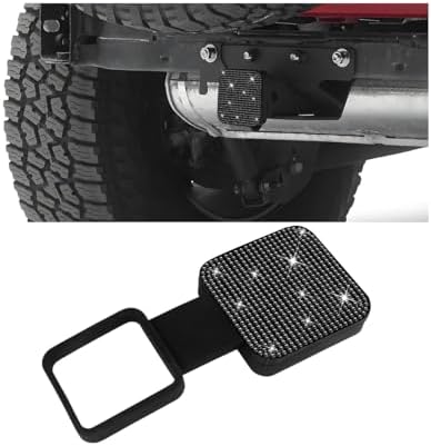 Bling Trailer Hitch Cover, Crystal Rhinestone Towed Vehicle Hitch Tube Plug by Ywdiml