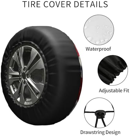 American Flag Eagle Spare Tire Cover Wheel Protectors - Image 4