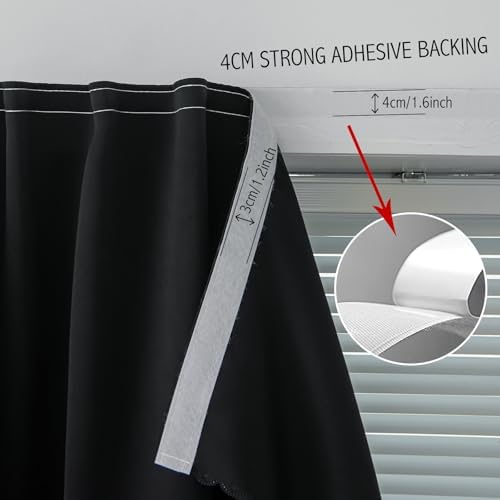 Adhesive Blackout Curtains- Self Stick Curtain No Rod Needed Easy to Hang - Image 7