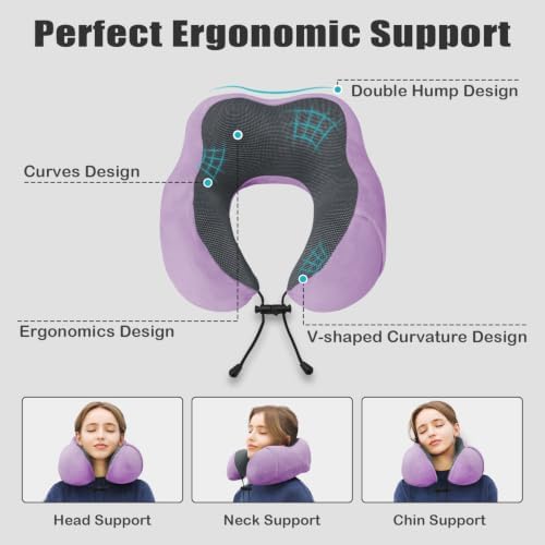 Travel Pillow, Memory Foam Neck Pillow - Image 3