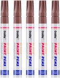 Brown Paint Markers, 5 Pack Oil-Based Waterproof Quick Dry Permanent Paint Pen by Craiiby