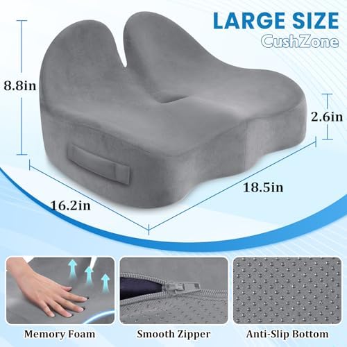 CushZone Ergonomic Seat Cushion, Sciatica Support - Image 2