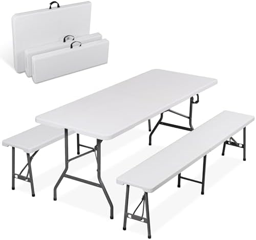 ZENY 6 Feet Picnic Table Set by ZENY