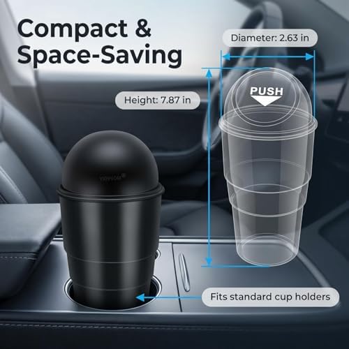 Cup Holder Trash Can, Leakproof Car Trash Can - Image 5