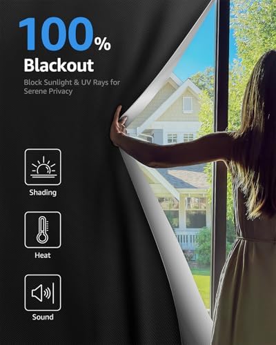 Sumobaby Blackout Curtains Portable 65”x72” No Drill Black Out Window Cover - Image 2