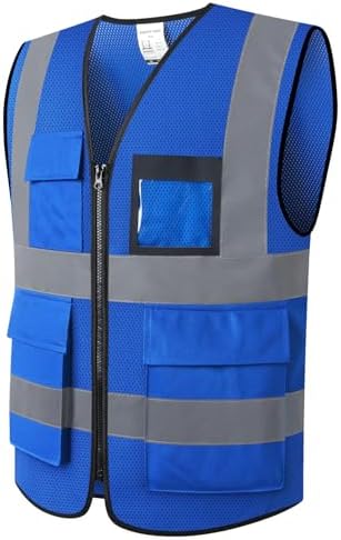 Hi Vis Reflective Safety Vest for Men Women by Ekkosafety