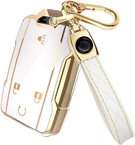 Lucrum Compatible with Chevy, Buick Key Fob Cover & Keychain by Lucrum