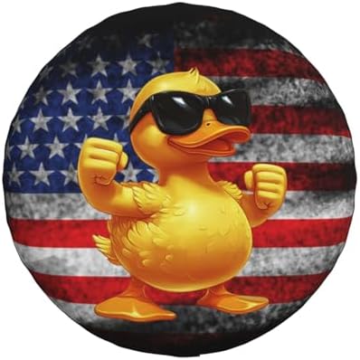 Funny Duck Spare Tire Cover Weatherproof Universal Wheel Protectors Cute Duck - Image 2