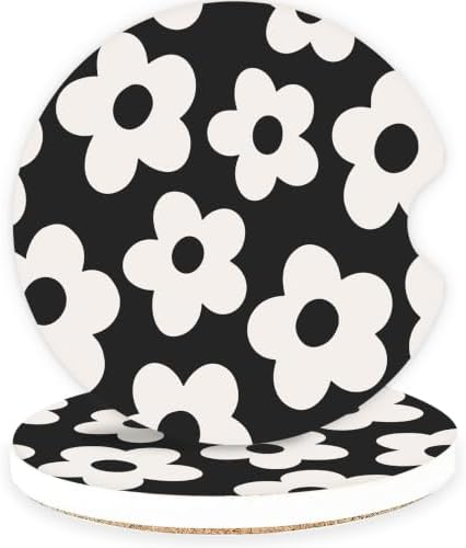 Ceramic Car Coasters – Absorbent Car Cup Holder Coaster Set by lethooly
