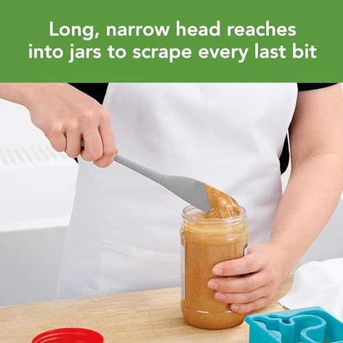 Tovolo Silicone Jar Spatula Long Handled Rubber Scraping Scooping Tool - Image 2