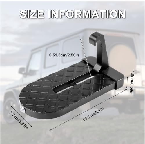 Car Door Step for Roof Access, Foldable Door Latch Step - Image 2