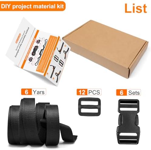 BEYOURD 3/4" Buckles and Straps Set: 6 Yards of Thick Nylon Webbing, 12 - Image 7