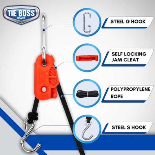 Tie Boss - 3/8 Inch Heavy Duty Self-Locking Tie Down System - Image 2