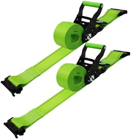 STARLEAPARTS E Track Ratchet Straps, 2 Pack 2“x8’ E Track Ratchet Tie Down by STARLEAPARTS
