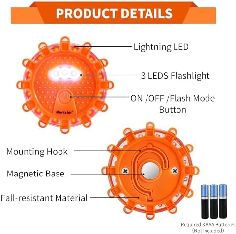 LED Road Flare, Emergency Safety Kit - Image 4