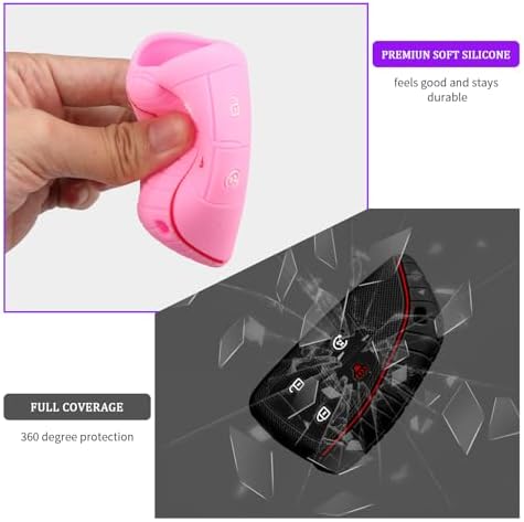 QBUC 2 Pcs for Chevy Key Fob Cover, 4 Buttons Silicone - Image 5