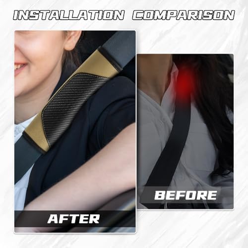 2PCS Car Seat Belt Cover Pads, Seatbelt Shoulder Cushion - Image 5