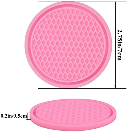 4 Pack Car Coasters, 2.75inch Universal Non-Slip Car Cup Holder Coaster - Image 2