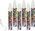 6PCS White Jumbo Liquid Chalk Markers Erasable 10mm Reversible Tip by Unknown
