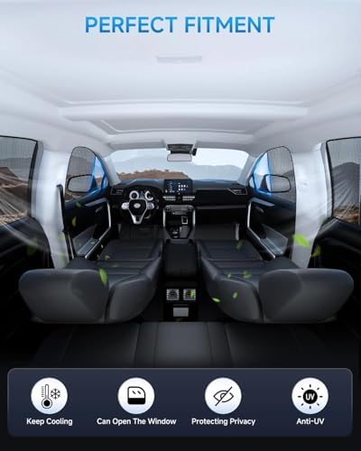 Car Window Shades for Toyota Sienna, UV & Heat Blocker, Privacy Protection for - Image 3