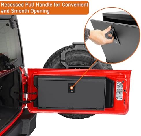 u-Box JL Tailgate Table Storage Lock Box Foldable Cargo Shelf Organizer - Image 3