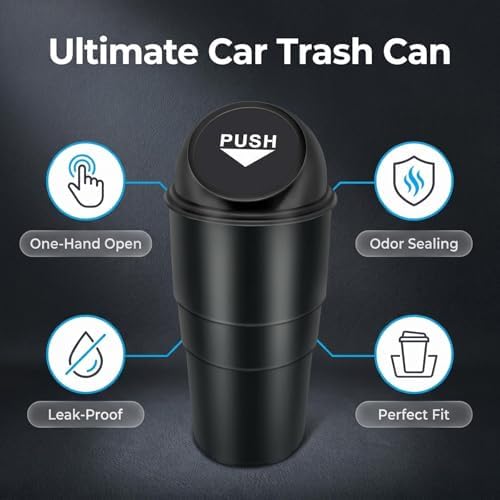 Cup Holder Trash Can, Leakproof Car Trash Can - Image 4