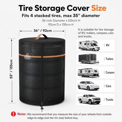 Spare Tire Cover Waterproof Outdoor丨Upgraded 420D Oxford Tire Cover - Image 6