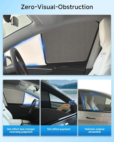 Car Window Shade for Ford F150 2021-Now, 4 Pack Magnetic Mesh Sun Shades for - Image 4