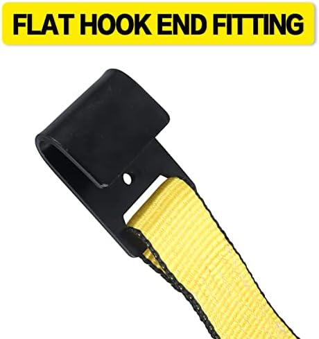 Flat Hook Ratchet Straps-Tie Down Straps Heavy Duty-2 Inch x 27 Feet-Weather - Image 3