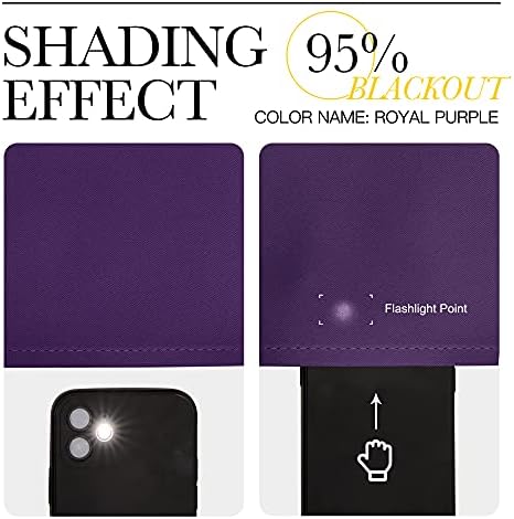 NICETOWN Royal Purple Blackout Curtains 48 inches Length - Image 4