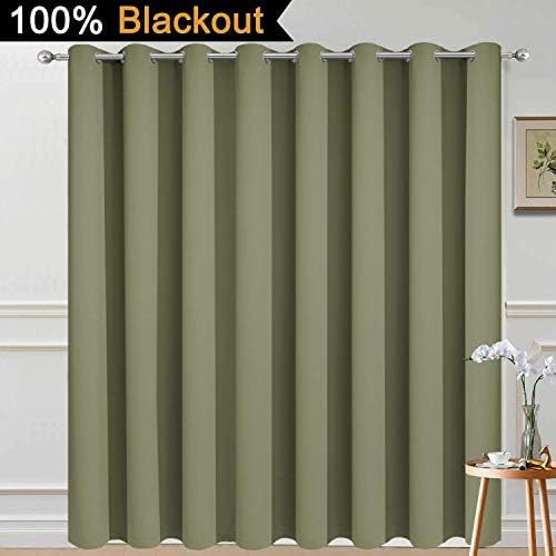Yakamok Sage 100% Blackout Patio Door Curtain Panels W100 x L84, 1 Panel - Image 2