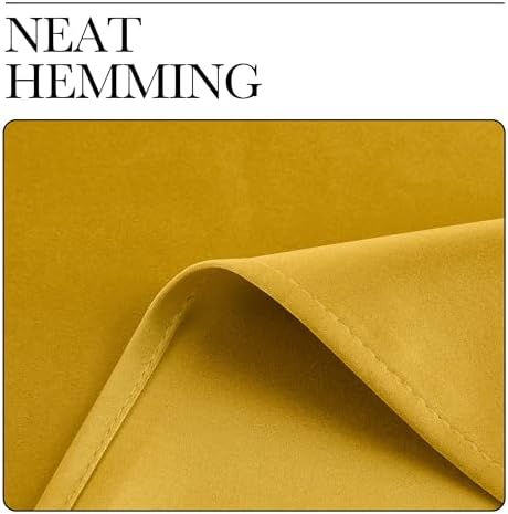 NICETOWN Gold Blackout Cafe Faux Silk Curtains - Image 7