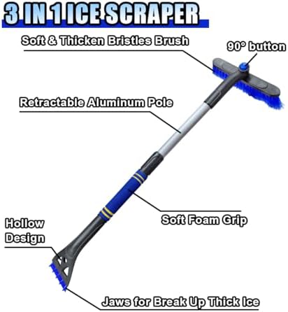 KITUREK 31.5" Detachable Snow Brush and Ice Scraper - Image 4