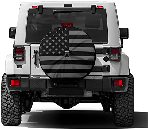 Black America Flag Spare Tire Cover - Image 2