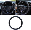 JOYCOURT 15 Inch Bling Soft Leather Car Steering Wheel Cover by JOYCOURT