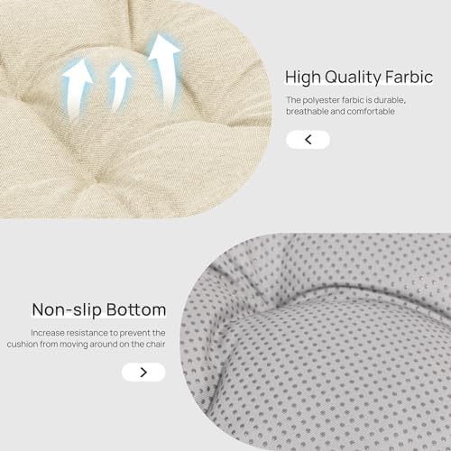 Love's cabin Memory Foam Chair Cushions Set of 4, 15.5 Inch - Image 4