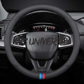 Leather Car Steering Wheel Cover, Tricolor Sporty Style, Breathable by TRROCC