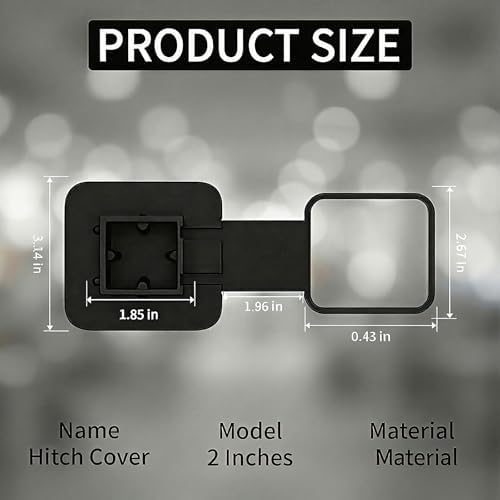2 Inch Trailer Hitch Covers, Universal Rubber American Flag Trailer Hitch - Image 5