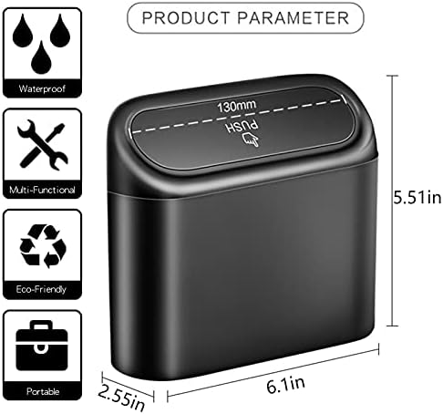 Car Trash Can Bin with Lid - Image 2